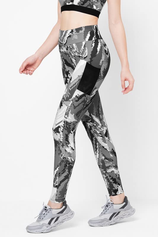 Image of JUST-Dry 7 /8 HIGH Waist CAMO Print GO Train Workout Tights