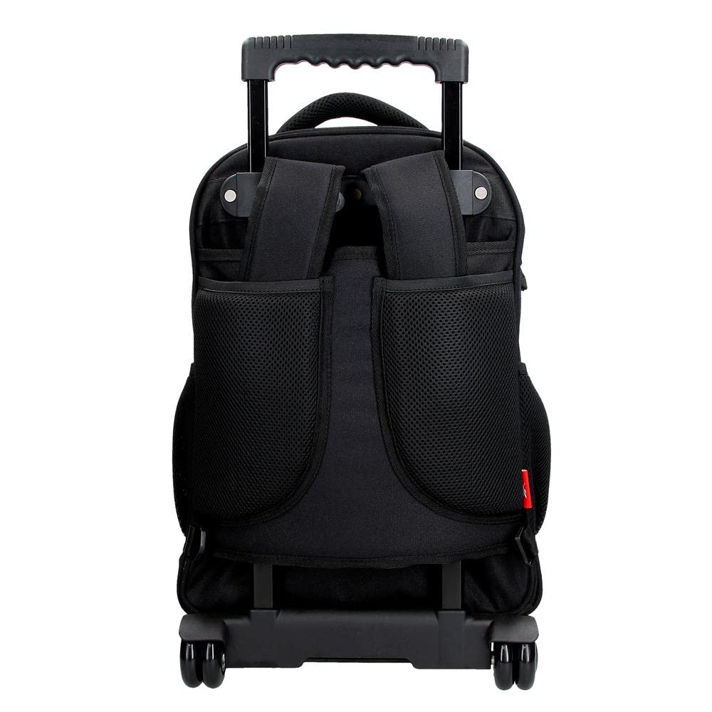 Reebok Andover Mochila Compact 2 Ruedas Negro 32x43x21 cms Poliéster 28,9L