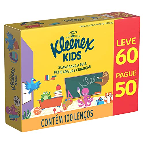 Kleenex Lenço Extrato de Seda, 60 unidades - Leve 60 Pague 50