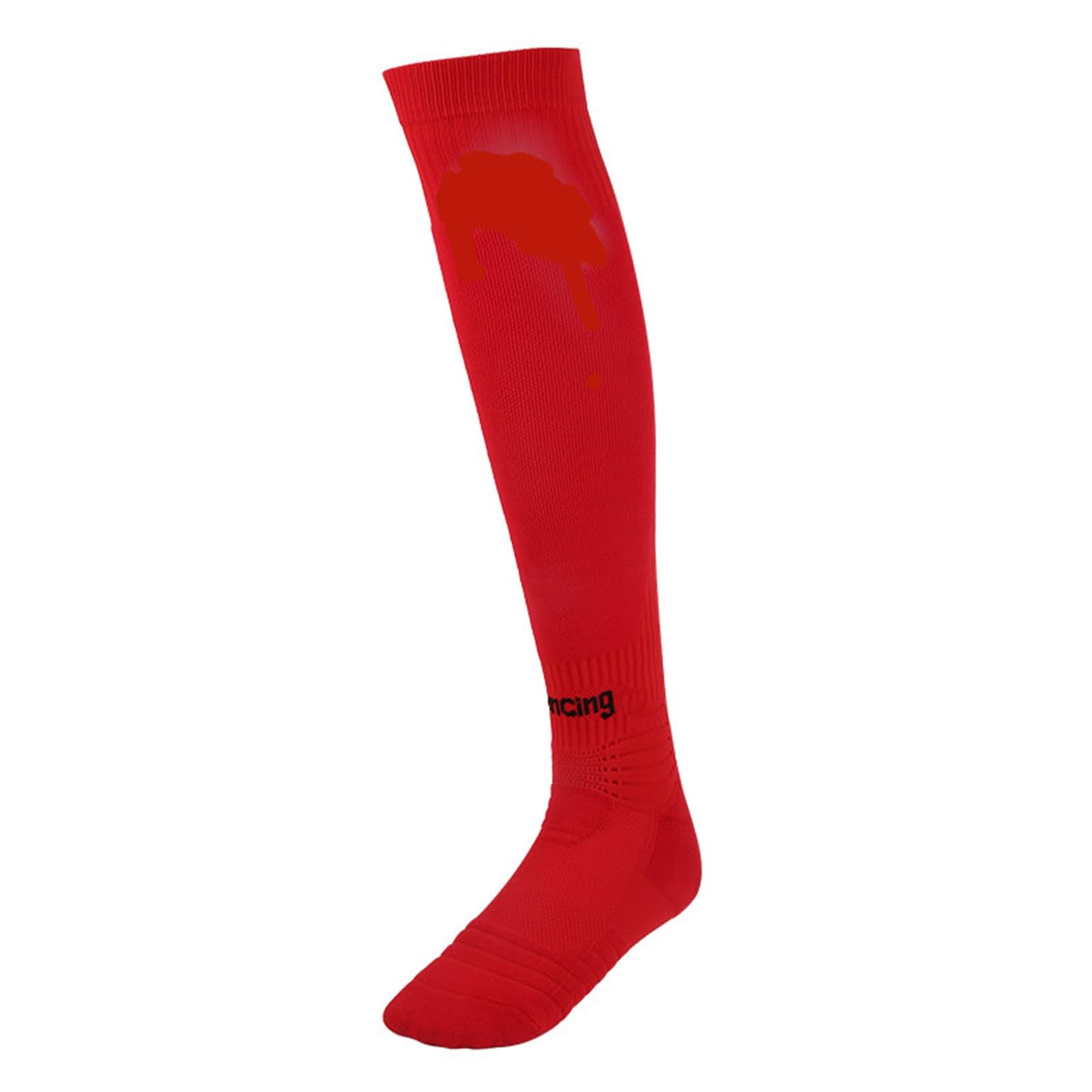 1 Paio di Calzini da Scherma, Comode Calze Sportive di Supporto, per Adulti, Bambini e Ragazzi, sopra Il Ginocchio, Traspiranti, Traspiranti(Red,L)