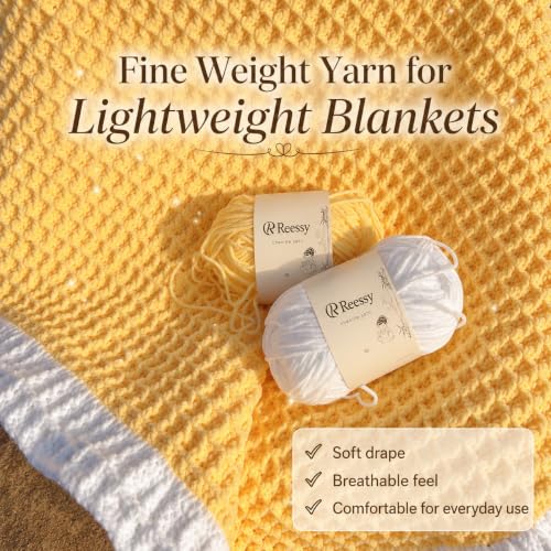 Image of Skinny Chenille Yarn for Crocheting - CYC #2 Fine Lightweight, Soft Baby Blanket Yarn for Beginners, 6 Pack 50g /158yd Each - No-Split for Crochet Toys & Small Projects(Sunny Yellow)