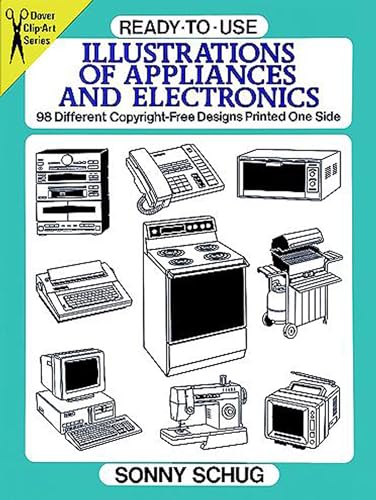 Ready-To-Use Illustrations of Appliances and Electronics: 98 Diff...