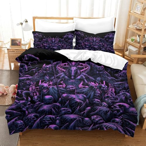 Housse de couette cerf 200x200cm parure de lit 3D microfibre confortable - 3