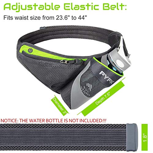 Pyfk Running Belt Hydration Waist Pack With Water Bottle Holder For Men Women Waist Pouch Fanny Bag Reflective (Green) #TOP1