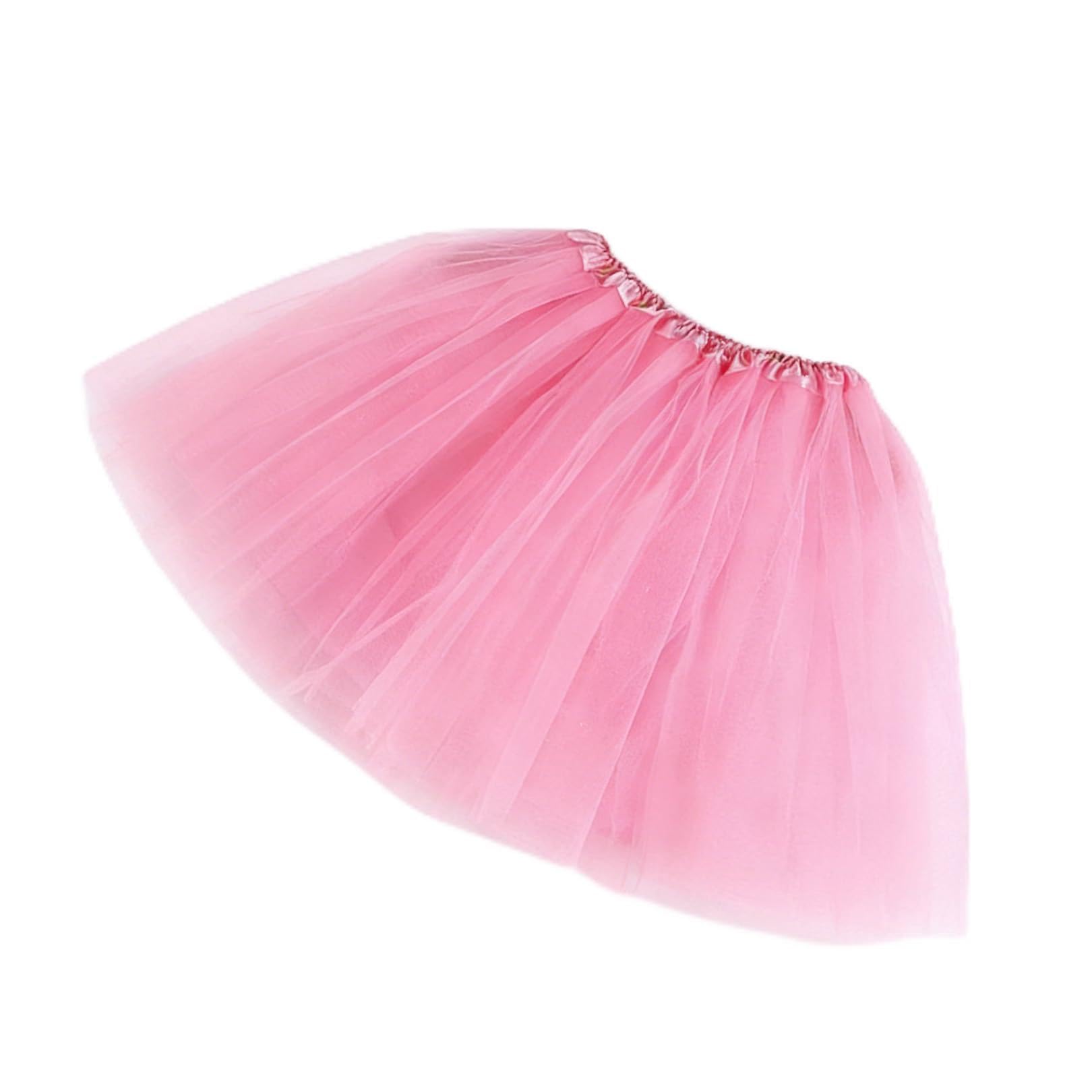 Tutu Skirts for Women,Adult Puffy Tulle Skirts with Lining,Sparkly Fairy Ballerina Short Tutu Skirts Poofy Ballet Dance,for Womens Ladies Girls Kids Halloween Party Cosplay Dress-up Costume (Pink)