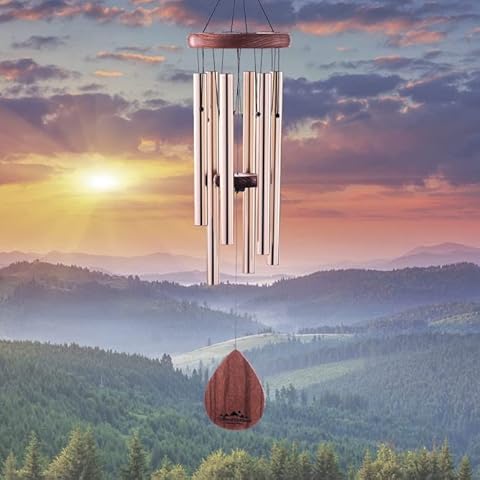 UpBlend Outdoors sends you Gentle Thoughts, Sweet Memories, and Lovely Moments with the Havasu Wind Chime (Medium, 28" total length); A beautiful gift for your patio, garden, and outdoor home décor Cover