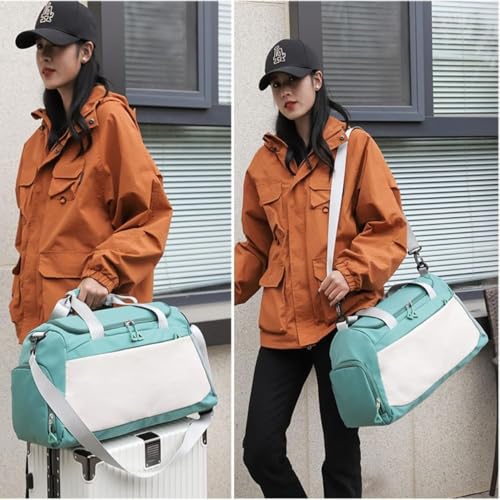 Image of CAVALO - Be Unique Travelling Bags for Luggage Muti- Pocket Sports Duffle Bags for Men and Women with Wet Pocket & Shoe Compartment Weekender Overnight Gym Bags for Women (Green)