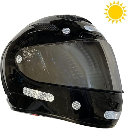 Miniatura 4 de customTAYLOR33 Calcomanías reflectantes de seguridad de grado de alta intensidad para motocicleta, bicicleta, snowboard, cascos de carreras o