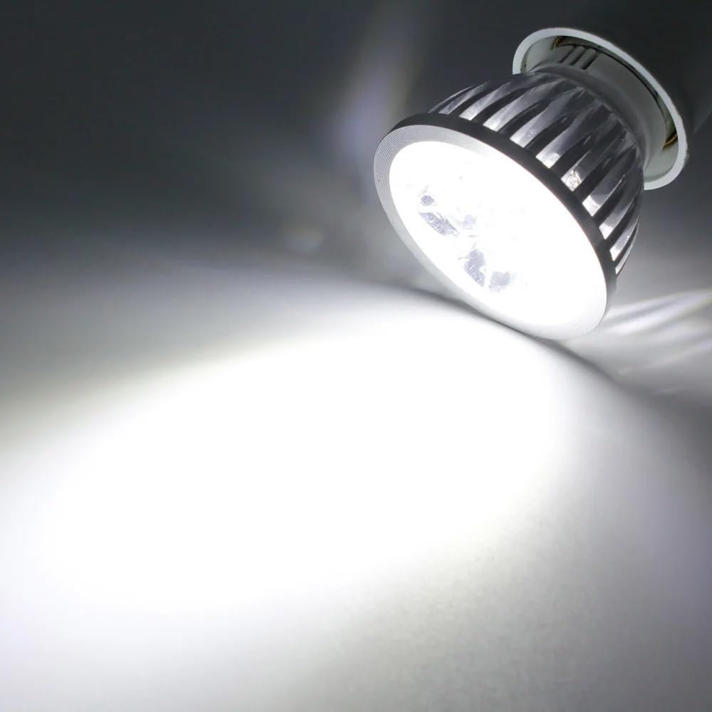 Fengyan Bombillas Domésticas 50 pcs AC85V-265V 5W 5x1W GU10 LED Bombilla de Techo de luz de Punto Caliente Fresco día lámparas Blancas (Talla : Cool White)