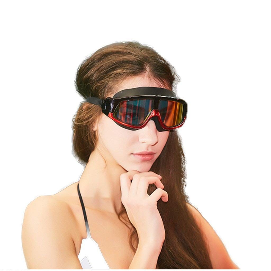 Occhialini da Nuoto Wide View ||Swim Workouts ~ Water ||Linea Indoor/Outdoor(Black-Soul Eater1)