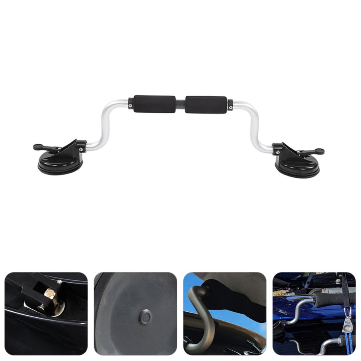 Rodillo para Kayak y Canoa con Ventosa de Aluminio para Techo