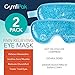 Gel Eye Mask for Sleeping 2 Pack -Reusable Hot and Cold Compress - Gel Bead Therapy for Migraine, Sleep, Puffy Eyes, Headache Relief – Ice Pack or Heat Pack – by ComfiPak
