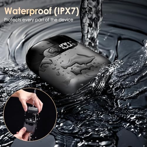 Image of Electric Razor for Men, Foil Shaver and Beard Trimmer | For Dry And Wet,Battery LED Display USB-C Fast Charge, IPX7 Waterproof Portable Travel Shaver