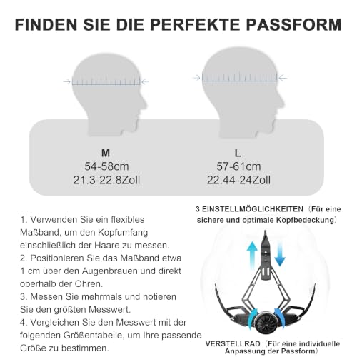 Fahrradhelm Herren Damen, Leichter MTB Helm mit Visier fürs Fahrrad – Ansicht 6