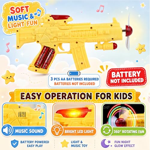 Image of Zest 4 Toyz Space Gun Toy for Kids with Light & Sound Effects | Flashing Musical Toy Gun for Boys & Girls | Pretend Play Action Shooting Toy | Role Play Space Gift Toy for Kids Age - Assorted