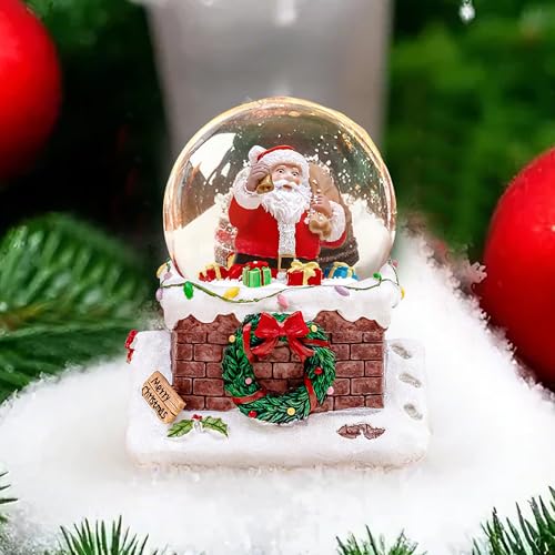 Christmassantaclausonchimneymusicalsnowglobeautomaticsnowfallmusicboxcolorlightsfestiveholidayornamentforfamiliesfriendsplays14classicchristmascarols  Urban Country Home Decor Christmas santa claus on chimney musical snow globeautomatic snowfall music boxcolor lightsfestive holiday ornament for families friends plays 14 classic christmas carols  urban country home decor