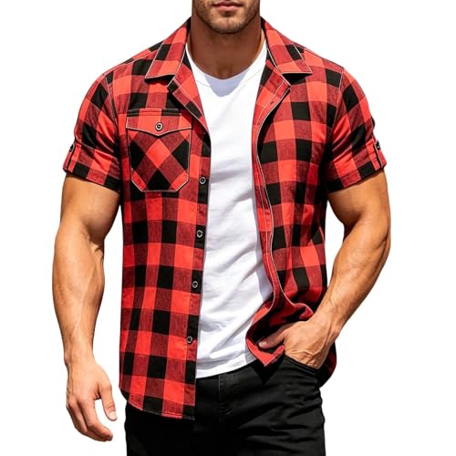 Camisa a cuadros informal estilo ropa de calle para terrazas de verano 4