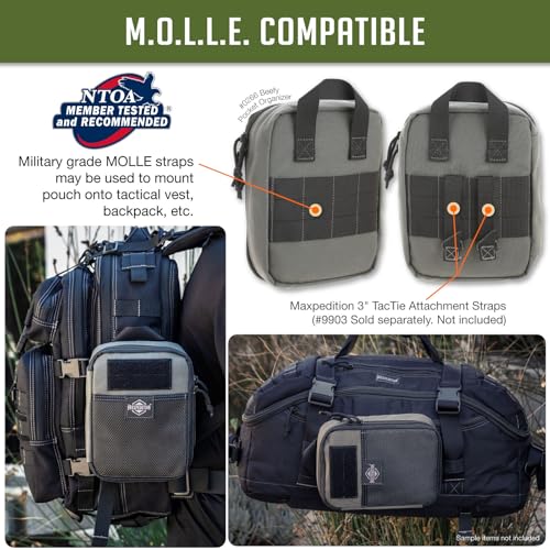 Image of MAXPEDITION Beefy Pocket Organizer, Compact, MOLLE-Compatible, 1000D Nylon Tactical Pouch, Everyday Carry Tool and Gear Storage for Outdoor, Tactical, Survival, 0266