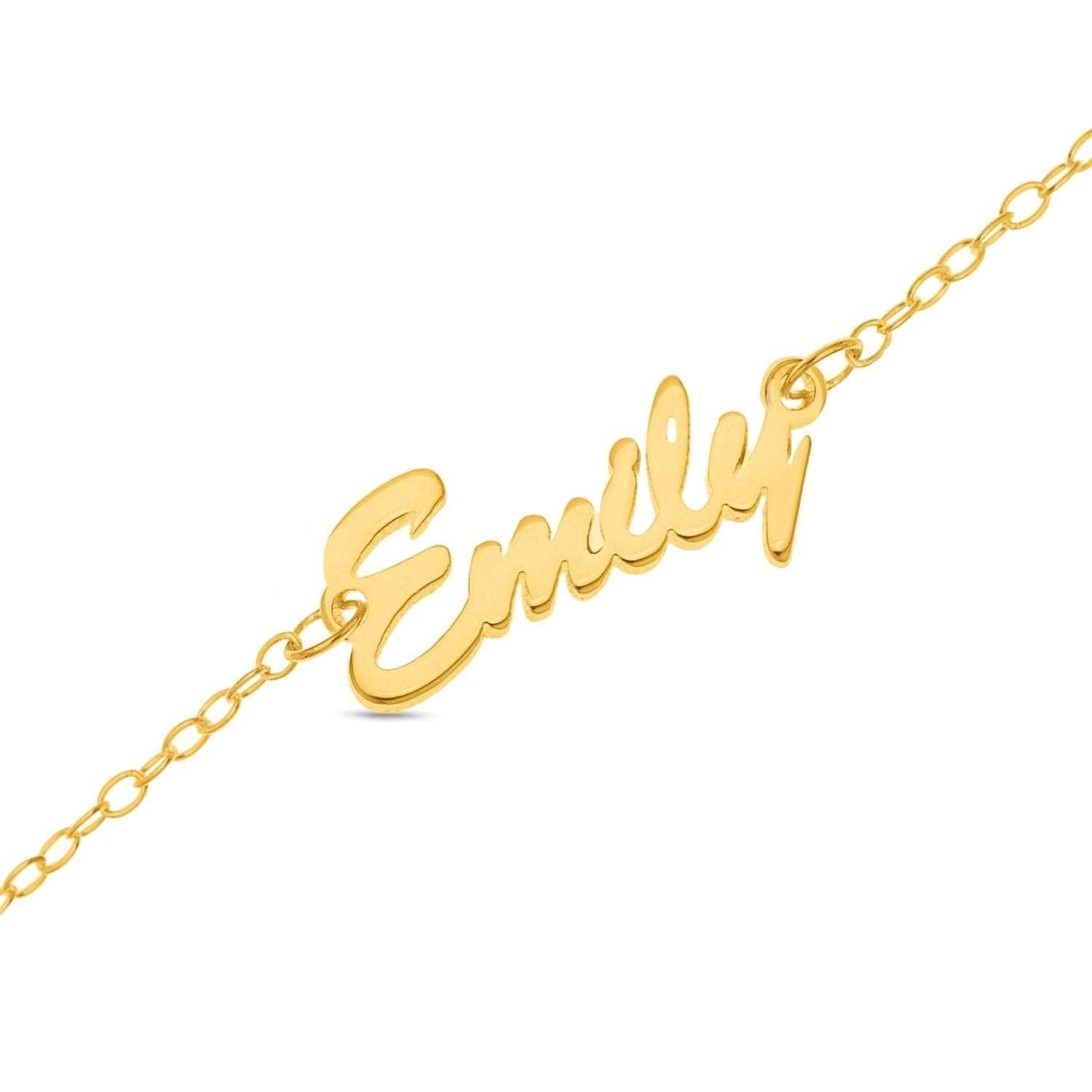 Personalized Name Bracelet - Custom Monogram Bracelet in 14k Gold or Sterling Silver, Dainty Minimalist Jewelry Gift for Christmas