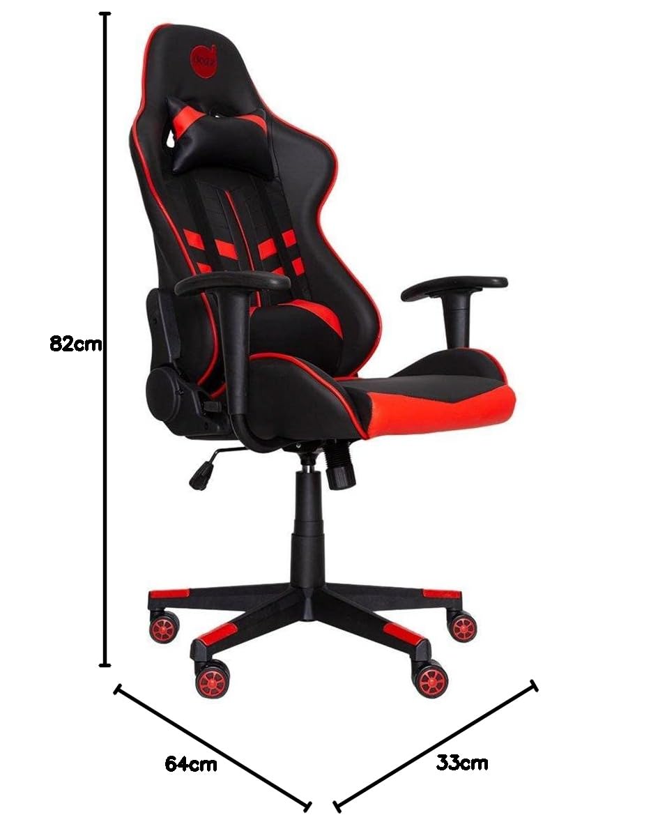 Cadeira Gamer Dazz Prime-X Com Apoio de Braço - Preto/Vermelho