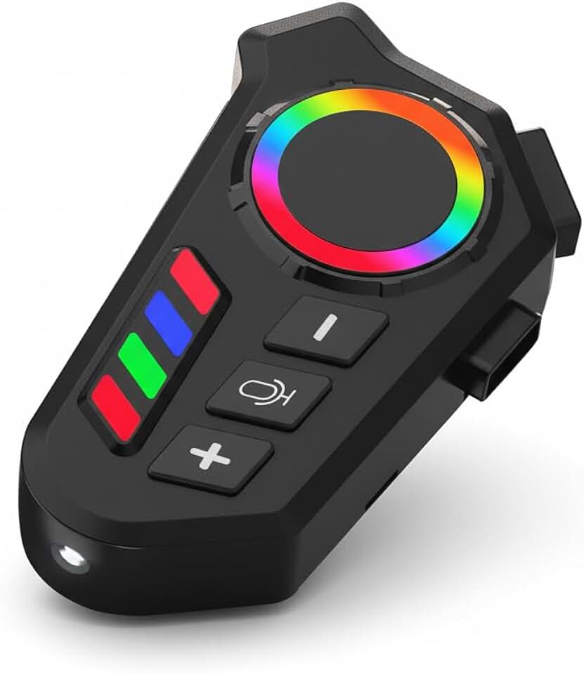 Sistema de Áudio para Capacete Motociclista com Comando de Voz e Som Estéreo Portátil Comunicador de Piloto para Capacete de Moto com Conexão Digital e Microfone Integrado