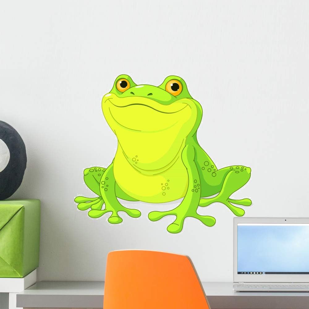 Frog Wall Decal Peel and Stick Animal Graphics (18 in W x 17 in H) WM14767