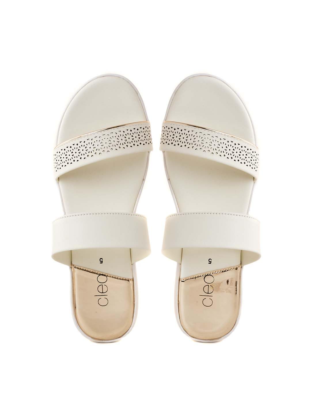 Khadims Cleo White Flat Slip On Sandal for Women (5150661) (B0DGGFSY67) Amazon Price History, Amazon Price Tracker