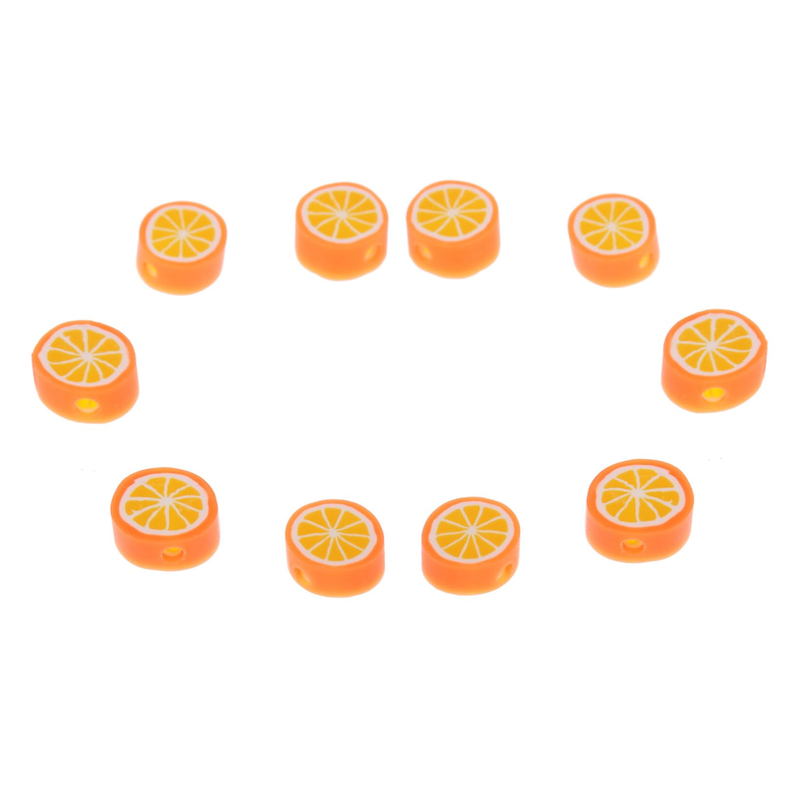 Homoyoyo Cuentas Material Ligero y Colorido 200 de Arcilla Polimérica Naranja Amuletos Artesanales Decorativos para Manualidades Diy y Pulseras para Bisutería