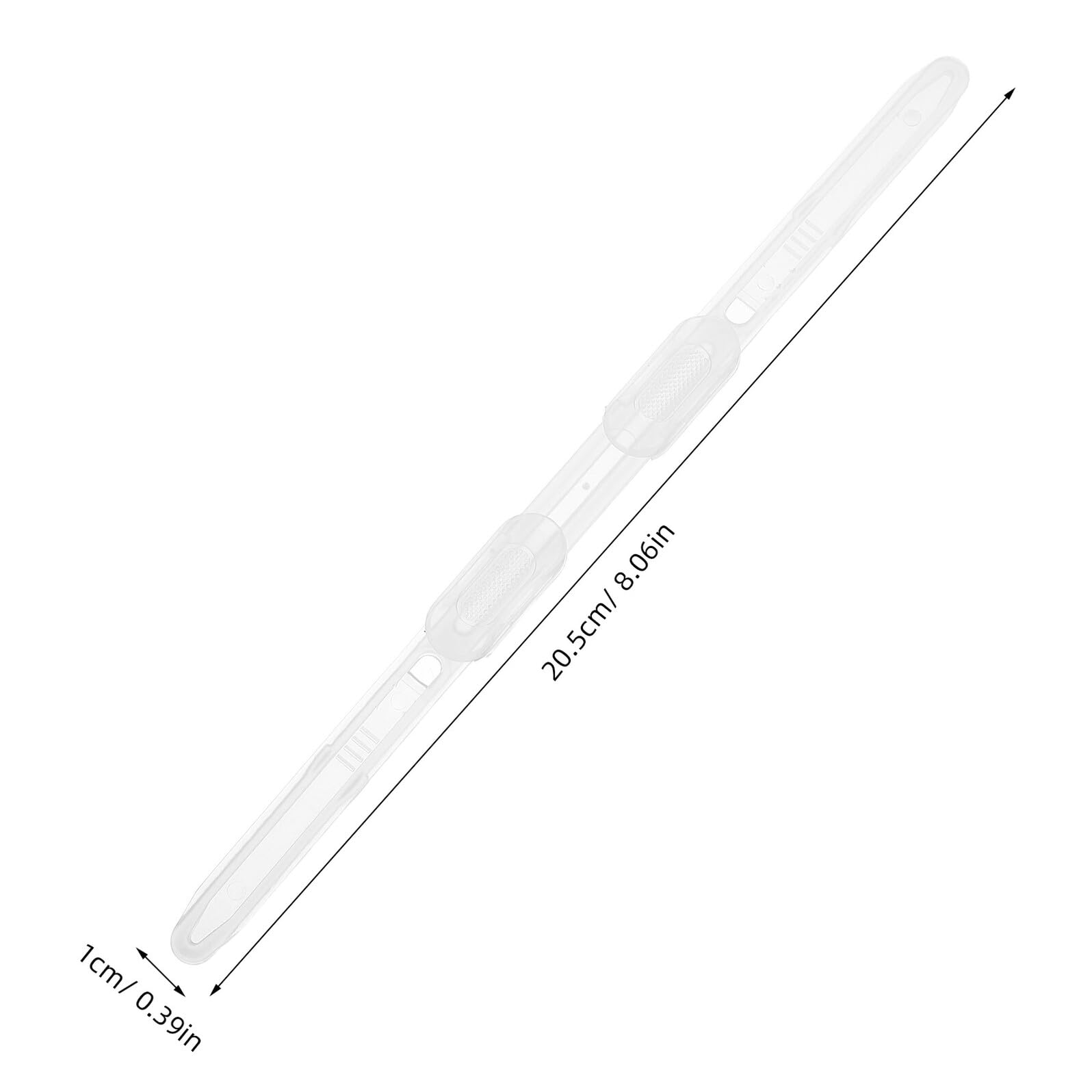 Zerodeko Bandes de Reliure Transparentes 100 Pcs Pinces à Documents à Deux Trous en Plastique Attaches pour Feuilles Mobiles Accessoires de Classement Pratiques pour Bureau et École