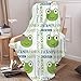 Frog Custom Baby Blanket-Personalized Name Throw for Girls Boys-Gift for Infant Newborn Kid Soft Flannel Blanket 60