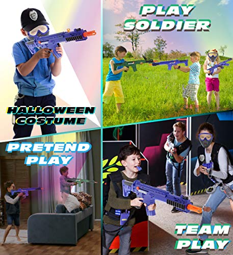 Mozlly Police Officer & Soldier Role Play Kit Toys - Includes 9 Piece Pack, Dress Up With Special Forces Or Police Costume Accessories - Set Of 2 #TOP2