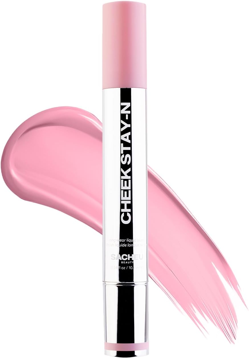 Sacheu Cheek STAY-N Liquid Blush for Cheeks — High Pigment, Buildable, Lightweight Cream Blush for Dewy & Radiant Flushed Cheeks — Long-lasting & Cruelty Free, I'm Cute