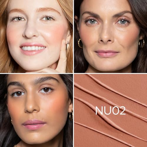 Image of FOCALLURE Cream Blush Makeup,Buildable Blush Stick for Cheeks,Matte and Dewy Finish,Long Wearing,Easy Application,Lightweight Multi Stick (NU02)