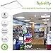 hykolity 2x2FT LED Flat Panel Troffer Light, 40W 5000K Recessed Back-Lit Drop Ceiling Light, 4400lm Lay in Fixture for Office, 0-10V Dimmable, 3-Lamp F17T8 Fixture Replacement, 2 Pack