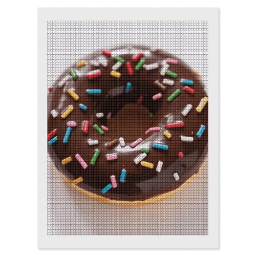 Peinture diamant donut chocolat pour sublimer la décoration de votre salon