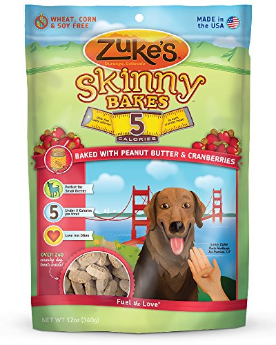 Zuke’S Skinny Bakes Dog Treats, Peanut Butter And Cranberries, 5-Calories, 12-Ounce