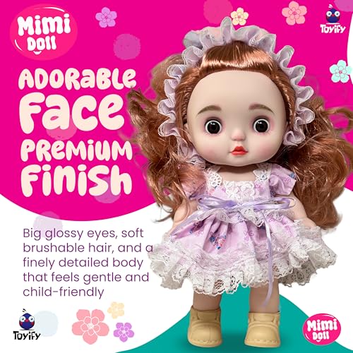 Image of Mimi Doll with Cute Big Eyes & Long Hair in Gift Box - Baby Toy Dolls for Kids 3+ Years | Premium Toys in for Children