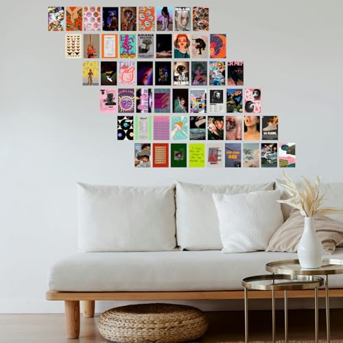 Image of SAW Grunge Music Posters - Pack of 54 | 4 x 6 Inches | Aesthetic Wall Art | Living Room, Bedroom, Office Decor