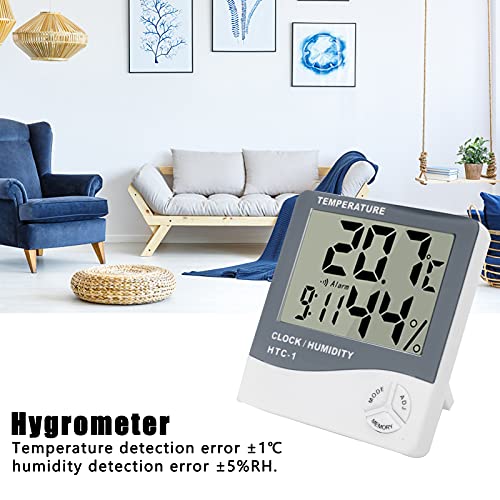 Monitor de temperatura digital ABS de 10% ~ 99% UR, higrômetro digital, para sala de estar interna d