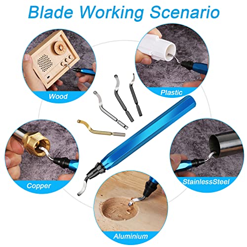 image for Nujzuir Deburring Tool Manual Deburring with 21 Replacement Blades for