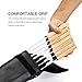 Goutime Kabob Skewers 23 Inch Long,1 Inch Wide Stainless Steel Grilling BBQ Skewer with Wood Handle for Making Koubideh Persian Brazilian Chicken Shrimp Kebab,Set of 7 with Bag