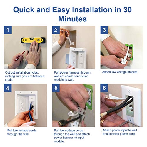 C2G/ Cables To Go 16314 Wiremold In-Wall Tv Power Kit #TOP5