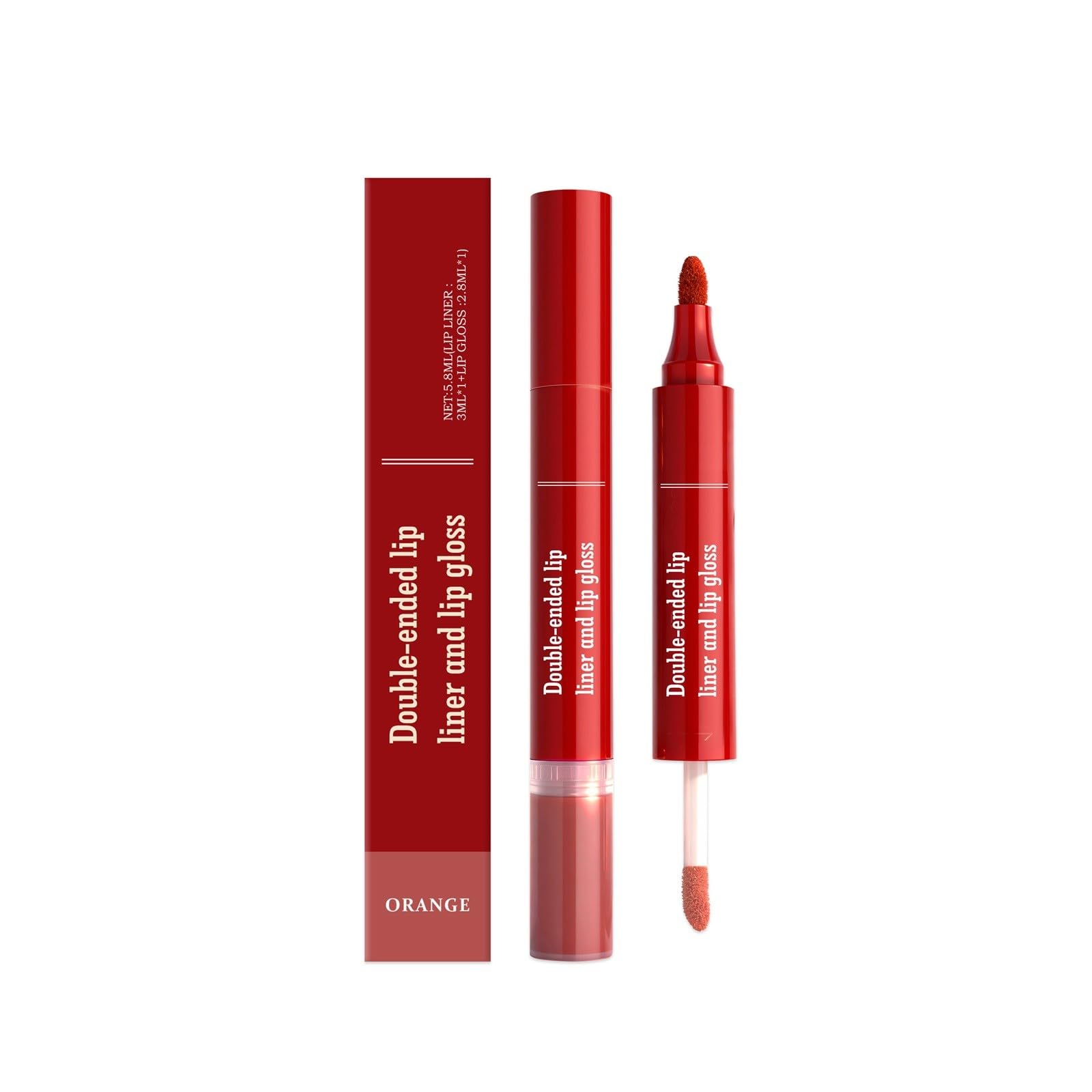 Lip Combo Ended 2 In1 Nude Lip Stain Liner Lip Gloss Kit Waterproof Long Lasting Liquid Lipstick And