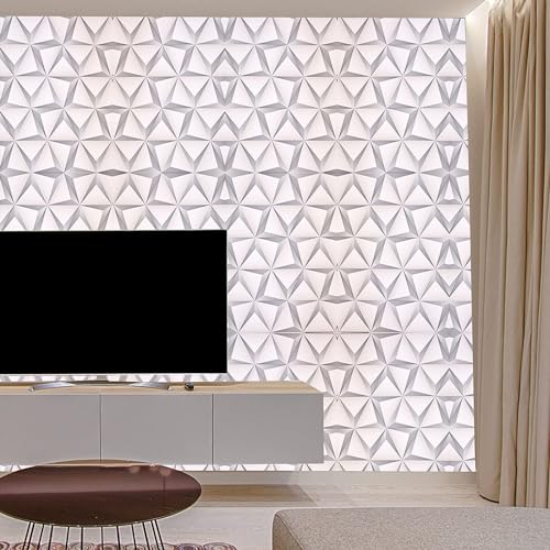 Image of FOKRIM Wallpaper for Wall Sticker for Home,Office White Shadow 45x300 45x300cm Sticker Wallpaper Peel and Stick Hexagon Removable Self Adhesive Waterproof Wallpaper(Pack of 1)