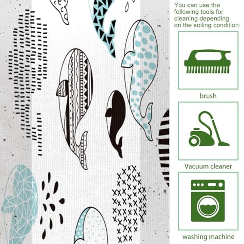 Tapis de cuisine antidérapant lot de 2 baleine pour sol sec
