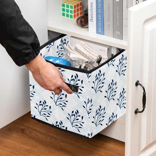 Boîte de rangement pliable en tissu pour masquer le désordre des jouets et vêtements - 7