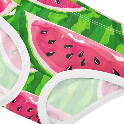 Joisal Watermelon Skin Pink Green Little Girl Panties Girls Underwear Toddlers Cotton Fun Print Undies Kids Briefs 2t4