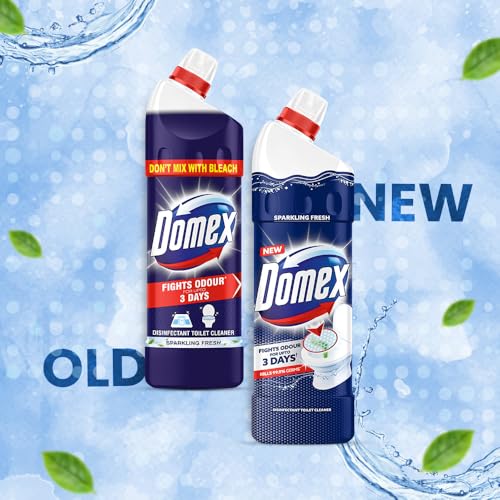 Domex Fresh Guard Disinfectant Toilet Cleaner Liquid|| Sparkling Fresh|| 1 L| Freshness for 100 Flushes - Image 5
