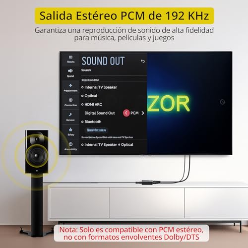 Solución sin sonido en TV: Convertidor HDMI ARC a auriculares y altavoces 5