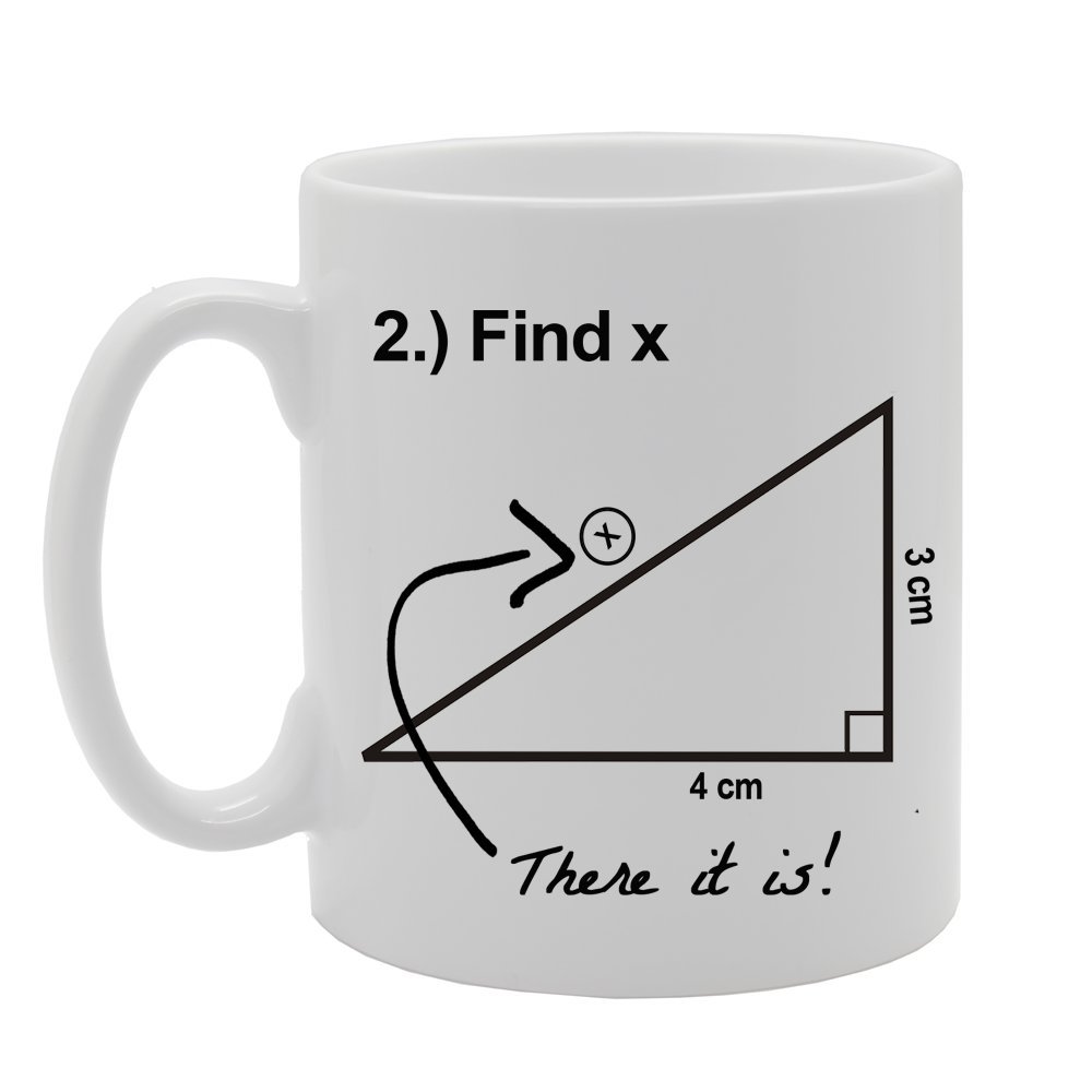 Coralgraph Inc Men's White Mg226 Find X Maths Mug/Teachers Day/Funny/Novelty Novelty Gift Printed Tea Coffee Ceramic Mug